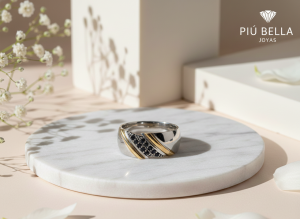 Anillo Silver Gold Fusion