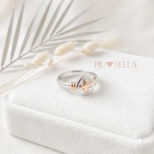ANILLO Profesion CINTA 3 MM MESA 10 MM C/ LOGO EN ORO Y BARRITAS EN ORO
